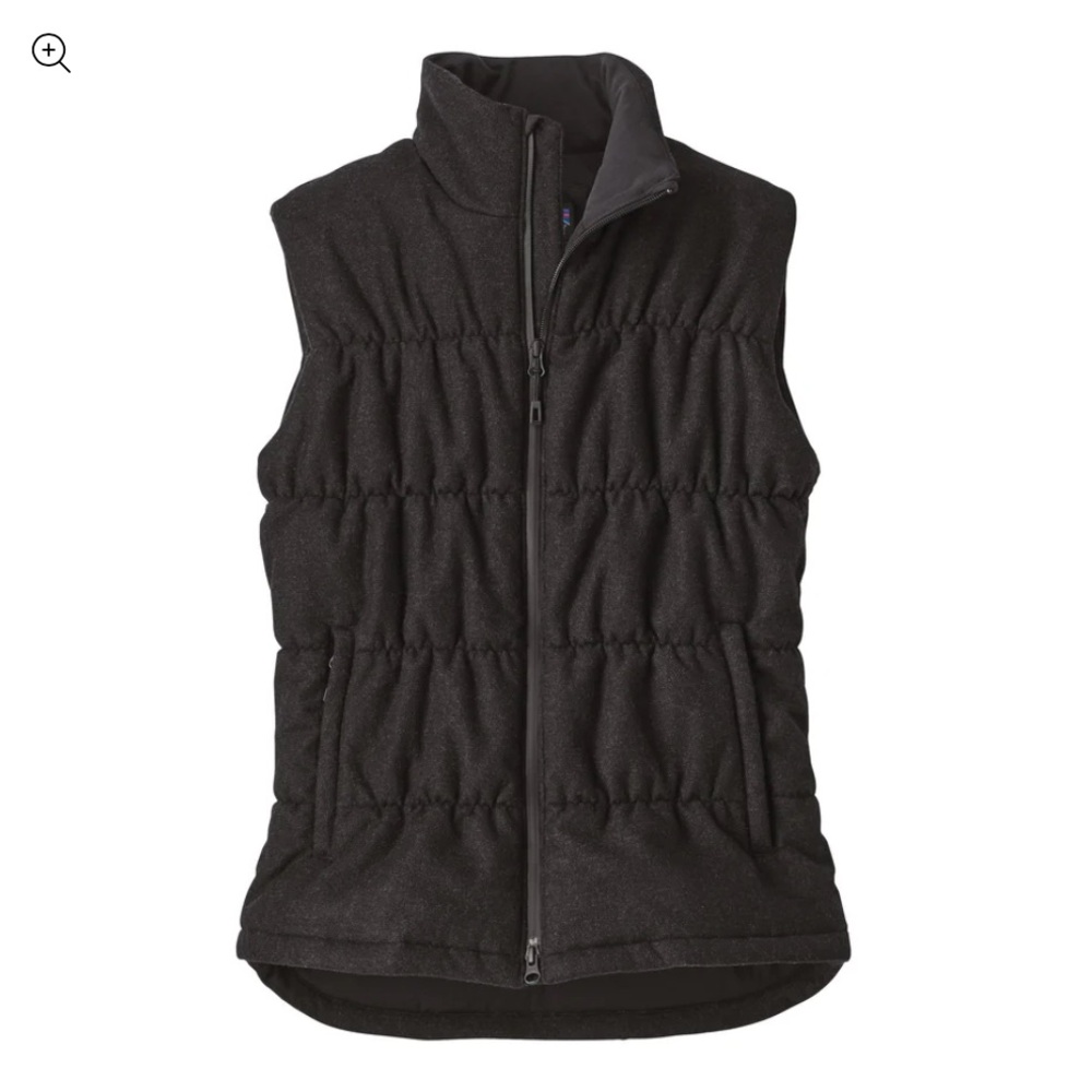 Patagonia Black Quilted Fleece Vest - S